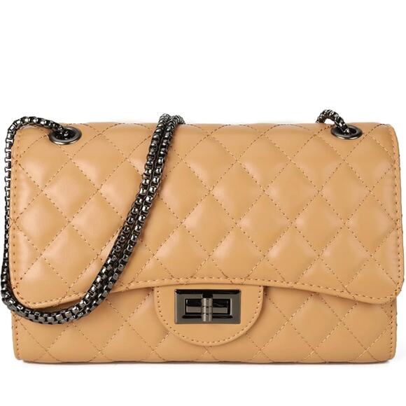 Gladdon Quilted Stylish Crossbody Shoulder Chain Strap Clutch Purse NEW - Picture 1 of 4